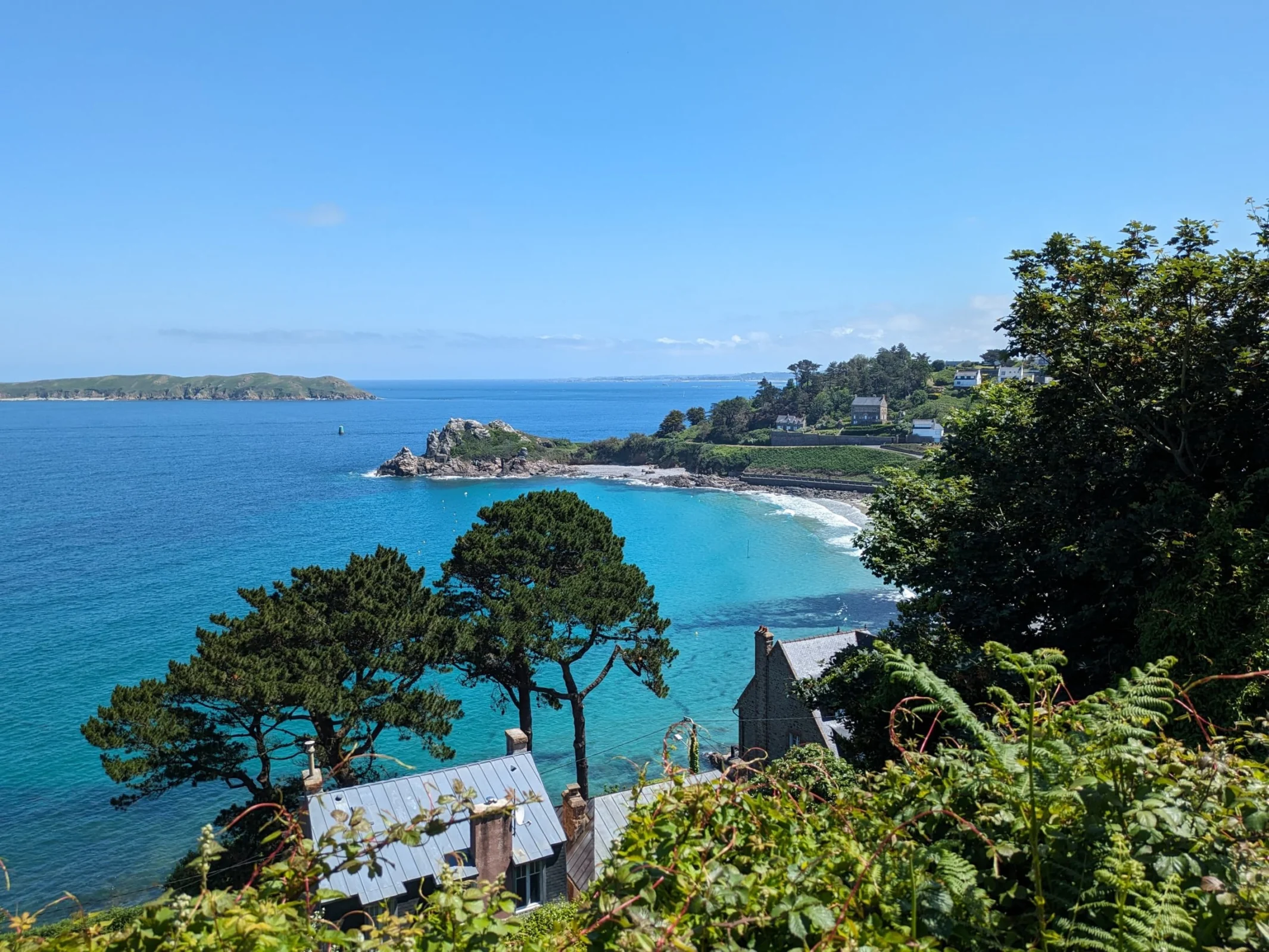 La baie de Trestrignel depuis le panorama, à 300 m