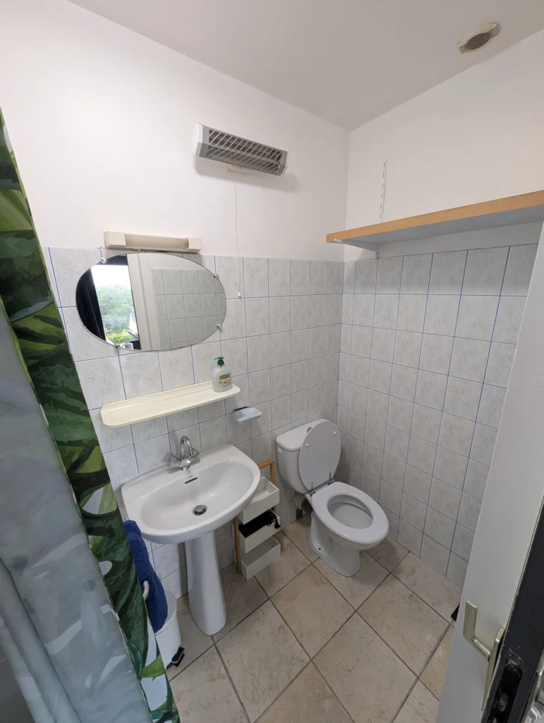 Shower room with toilet